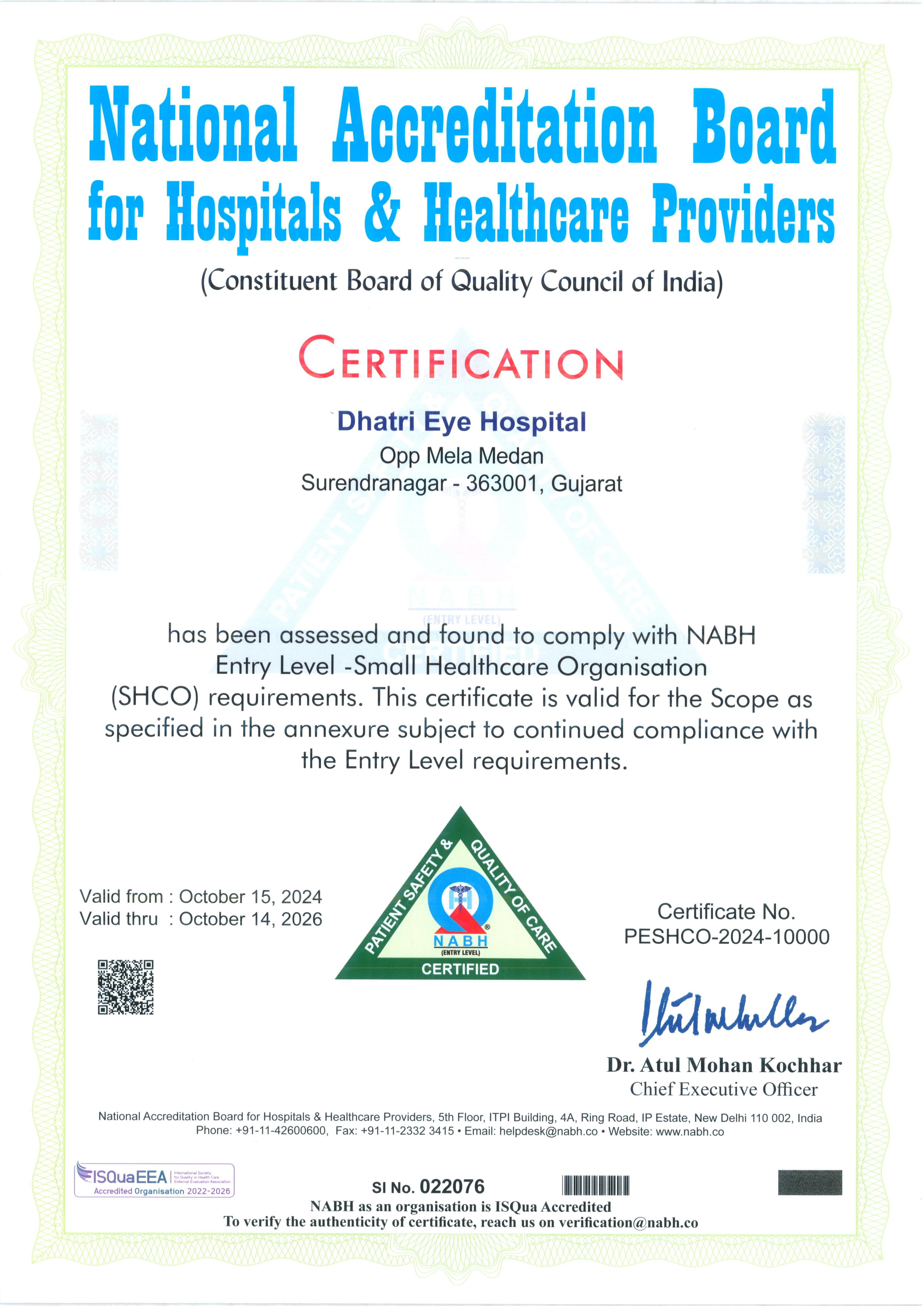 National Accreditation Board Certificate